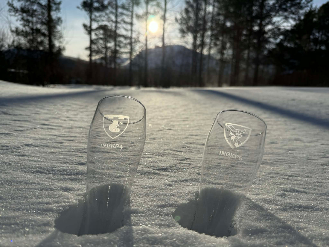 Skreddersydde ølglass med avdelingsprofil